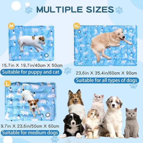 Cooling Mat for Dogs 19.7 X 23.6 Inch, Pet Cooling Mats for Dogs, Water Injection Dog Cooling Mat for Summer, Easy Washable Cooling Pad for Dog, P...