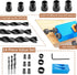14 Pcs Pocket Hole Jig Kit, 15 Degree Woodworking Inclined Hole Jig with 6/8/10mm Drive Adapter and Clip...