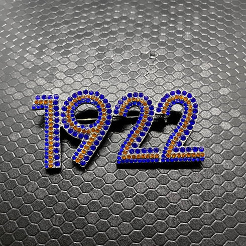 Sorority SIGMA GAMMA RHO society Jewelry 1922 Rhinestone Metal Brooch pin...