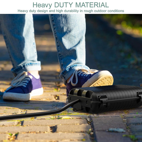 Outdoor Extension Cord Box, Large Waterproof Electrical Cord Box Plug Protector Cable Connection Safety Cover IP54 Water-Resistant for Power Strip...