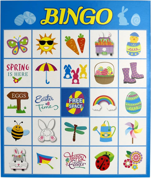 Iconikal Easter Bingo and Pin The Nose on The Bunny Game Set 32 Player...
