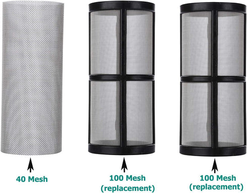 Garden Hose Filter for Pressure Washer Inlet Water, Inline Filter for Sediment, 40 Mesh Screen, Extra 2 Pieces100Mesh Screen Kit...