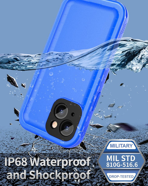 SPORTLINK Compatible with iPhone 13 Mini Waterproof Case - Built in Screen Protector Full Body Shockproof Dustproof IP68 Waterproof Case for iPhon...