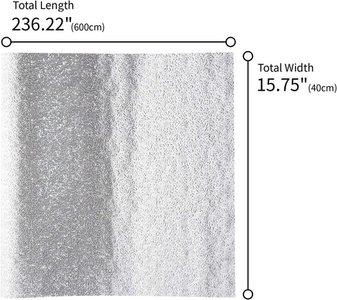 VEELIKE 15.7''x236'' Kitchen Backsplash Wallpaper Peel and Stick Aluminum Foil Contact Paper Self Adhesive Shelf Paper Oil-Proof Heat Resistant Wa...