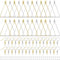 YaeYur 240PCS Triangle Earring Beading Hoop Set for Jewelry Making Beading Hoop Earrings 100PCS Earring Hooks 100PCS Silicone Earring Backs (K Gol...