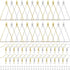 YaeYur 240PCS Triangle Earring Beading Hoop Set for Jewelry Making Beading Hoop Earrings 100PCS Earring Hooks 100PCS Silicone Earring Backs (K Gol...