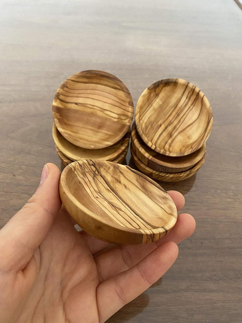 Tubibu Olive Wood Mini Bowls Set of 6 Handmade Bowls, Handcrafted Wooden Mini Bowls...