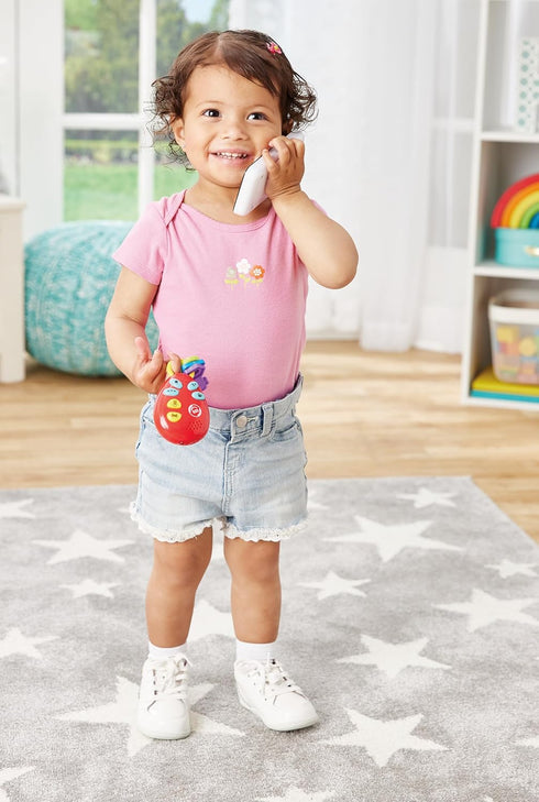 Kidoozie Phone & Keys Combo Set - Interactive Toy Bundle for Ages 12 Months+ - Key Ring & Cell Phone with Music, Animal Sounds, & More!...