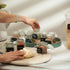 Oak & Steel 12 Pack 3.4oz Small Airtight Glass Spice Jars with Lids & Clip Top, 24 Labels & Chalk Pen - Square Bottles, Herb Jars, Mason Jars, Sea...