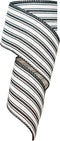 Black and White Striped Wired Ribbon, 2.5' x 10 Yards Wired Edge Ribbon for Wreath, Ticking Stripe Ribbon, DIY Craft and Gift Wrapping, Farmhouse ...