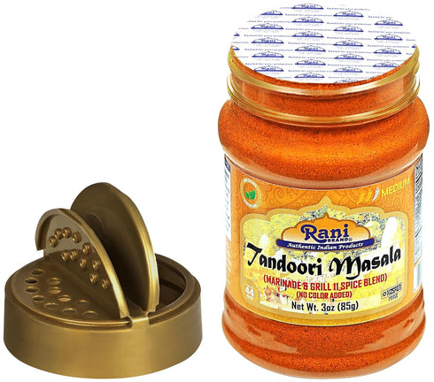Rani Tandoori Masala (Natural, No Colors Added) Indian 11-Spice Blend 3oz (85g) PET Jar ~ Salt Free | Vegan | Gluten Friendly | NON-GMO | Kosher |...