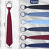 Geyoga 6 Pcs Zipper Ties for Boys Girls Men Women Teenagers Pre Tied Adjustable Blue Necktie Clip for School Uniform Graduation Business Wedding (...