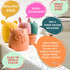 Mold Free Silicone Bath Toys, Baby Bath Toys 6-12 Months, Toddlers 1-3, Non Toxic Infant Bathtub Toy, Water Toys, Pool Toy, Dishwasher Safe (Coral...