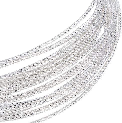 BENECREAT 20 Gauge 20Ft Textured Copper Jewelry Wire, Silver Brass Wire Tarnish Resistant Beading Wire for Jewelry Making Supplies and Crafting...