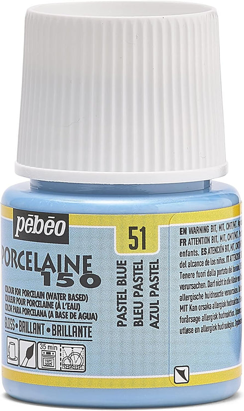 Pebeo Porcelaine 150, China Paint, 45 ml Bottle - Pastel Blue...