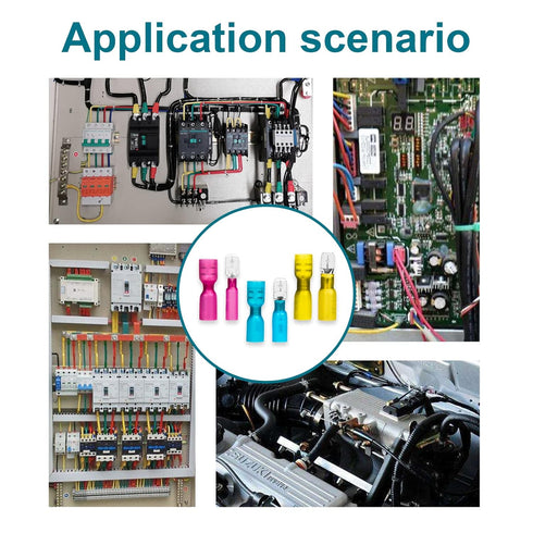 150 PCS Spade Connectors, Heat Shrink Spade Terminals 22-10 AWG, Wire Connectors Male and Female by MENTBERY...