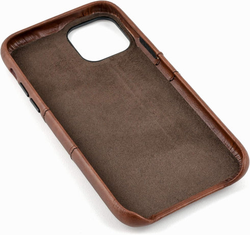 Dockem Wallet Case for iPhone 11 Pro: Built-in Metal Plate for Magnetic Mounting & 2 Credit Card Holder Slots (5.8" Exec M2, Synthetic Leather, Br...