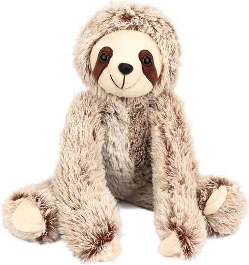 Easfan 17'' Sloth Stuffed Animal Realistic Cute Plush Toy Soft Tree Sloth Plushie Stuff Adorable Birthday for Kids Boys Girls, Brown...