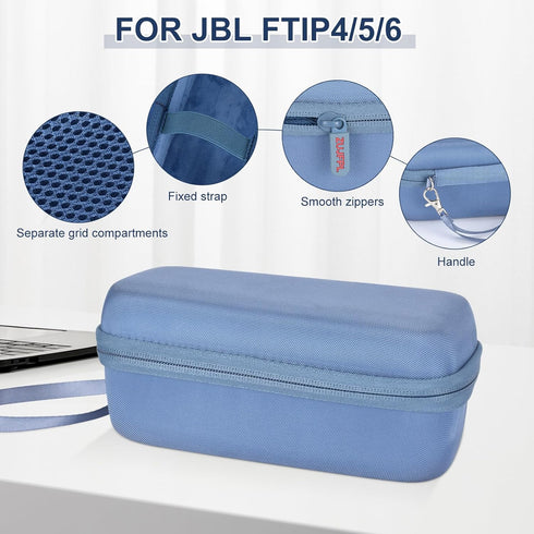 EVA Hard Case for JBL Flip 6 Flip 5 Waterproof Portable Bluetooth Speaker, Fit for JBL Flip 4 Premium Travel Protecrive Carrying Storage Bag(Blue)...