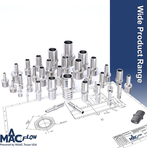 1" Hose ID Barb Fitting Splicer Repair Kit Stainless Steel (Barb OD 1.02") (Pack of 1)...