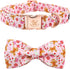 Elegant little tail Dog Collar with Bow - Christmas Gingerbread Man Dog Collar Bow Boy Girl Dog Bowtie Pet Gift Adjustable Dog Collar for X-Large ...