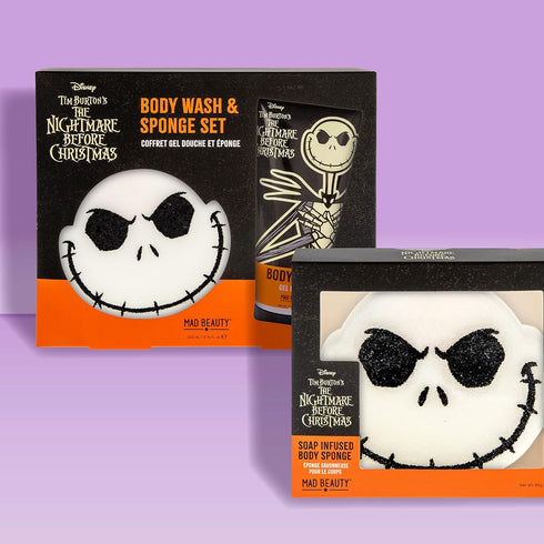 MAD Beauty Nightmare Before Christmas Body & Set, Tim Burton's The Nightmare Before Christmas, Jack Skellington, Body Wash & Sponge, Coconut Fragr...