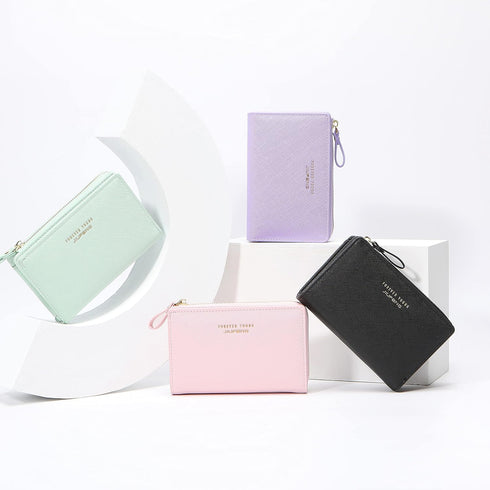 JIUFENG Women Zipper Wallet RFID Blocking Multi Purpose Coin Pouches Credit Card Holder Short Purses...
