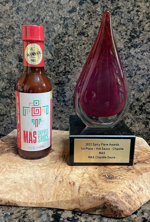 MAS Chipotle Hot Sauce - Award Winning - Gourmet Sauce (Gluten Free), 5 oz...