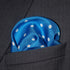 Polka Dot Pocket Square - 17" Handkerchief - 12mm Silk Twill - Royal Blue - 100% Silk...