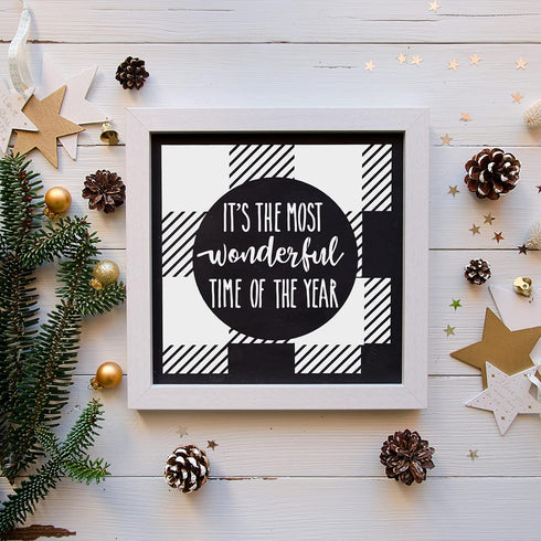 CINPIUK 14PCS Christmas Stencils Painting on Wood, Winter Holiday DIY Farmhouse Wood Signs North Pole Farm Fresh Christmas Tree Santa Reusable Tem...