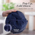 Handy Laundry Collapsible Mesh Foldable Hamper 14" x 14' x 24" Navy Blue...