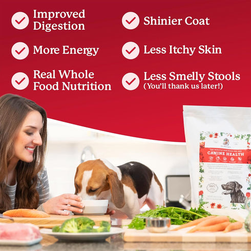 Dr. Harvey's Canine Health Miracle Dog Food, Human Grade Dehydrated Base Mix for Dogs with Organic Whole Grains and Vegetables (Trial Size 6.5 Oz)...