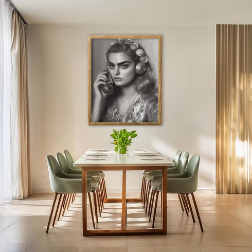 Posterizer 1 pcs-comedic high fashion retro art of woman-black and white photo 4-Photography Art-Retro Art-Decor for Home & Office- unframed wall ...