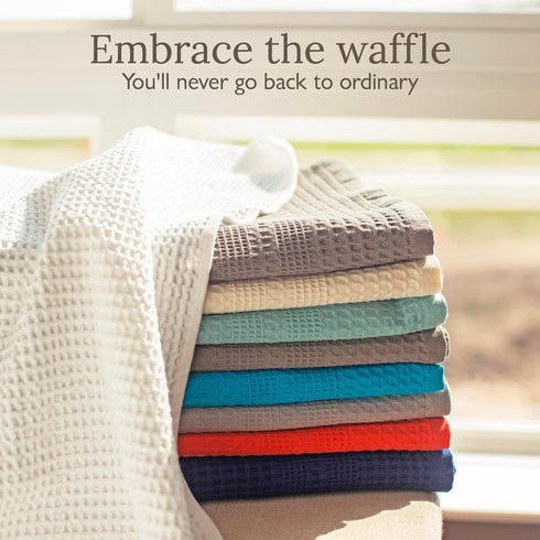 GILDEN TREE Waffle Hand Towels for Bathroom Quick Dry Towel Super Absorbent Thin 100% Cotton Hand Towels Lint Free, Hand Towels for Bathroom Set o...