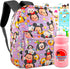 Disney Tsum Tsum Backpack for Girls Women - Large 16” Disney Backpack w Mickey Mouse Minnie Mouse Daisy Duck Donald Duck Goofy Pluto, Tsum Tsum St...