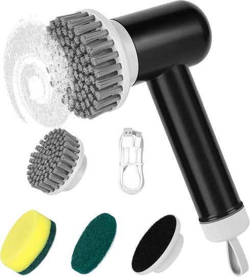 Electric Spin Scrubber, Cordless Shower Scrubber with 3 Replaceable Brushes, Waterproof Power Scrubber for Cleaning Bathroom, Kitchen, Tub, Floor,...