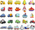 WISESTAR 26PCS Transports Rubber Fridge Magnets for Kids- Aircraft, Boat, Vehicle, Car Refrigerator Magnet for Whiteboard - Educational Toy Tool S...