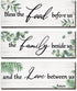 Maitys 3 Pieces Eucalyptus Greenery Wooden Wall Sign Bless Family Food Love Plaque Botanical Leaf Wall Art Green Leaves Rustic Porch Decor Farmhou...