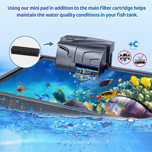 HiTauing 6 Count Carbon Reducer Filter Pads for aqueon?Fish Tank Filter Pads for QuietFlow LED PRO Model 10...