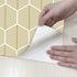 Modern Geometric Hexagonal Yellow peelable Adhesive Wallpaper Removable Wallpaper Home Living Room Cabinet Bathroom Contact Paper Waterproof Oil a...