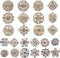 Lot 24pc Clear Rhinestone Crystal Flower Brooches Pins...