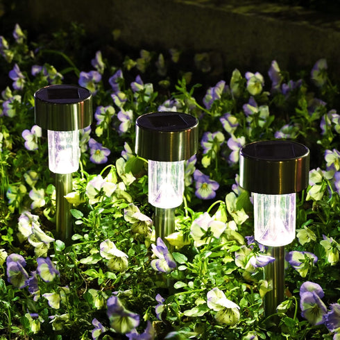 SOLPEX 12 Pack Solar Outdoor Lights Pathway, Stainless Steel Solar Lights Outdoor Waterproof,LED Landscape Lighting Solar Walkway Lights for Lands...