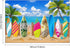 Blulu Beach Party Decorations Tropical Background Banner Summer Hawaiian Beach Decorations Surfboard Backdrop Luau Party Backdrop for Photography ...