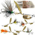 Trout Lures Trout Spinners, Rooster Bait Tail Trout Fishing Lures for Bass Salmon Pike, Fishing Spinner Kit Smallmouth Bass Lures with Brass Spinn...