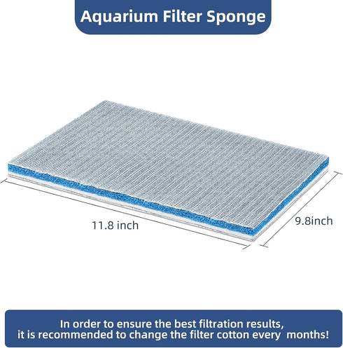 Multi-Layer Aquarium Filter Media - Customizable Filter Floss and Sponges for Fish Tanks & Ponds...