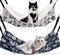 Cat Hammock for Cage Hanging Reversible 2Pack,Pet Hammock Bed Adjustable,Soft Sleeping Hammock for Cats,Ferret,Puppy,Rabbits,Small Animals (M, CAT...
