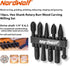 10-Piece Rotary Burr Wood Carving Rasp Files Set, with 1/4" Hex Shank for Wood & Rubber Deburring, Shaping and Grooving...