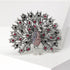 4 PCS Multicolor Rhinestone Crystal Peacock Brooch Pin Lapel Pin for Women (4 colors)...