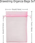 100PCS Pink Organza Bags 5X7 Inch Mesh Bag Drawstring for Wedding Party Baby Shower Favor Pouches Bags (Pink 5X7)...