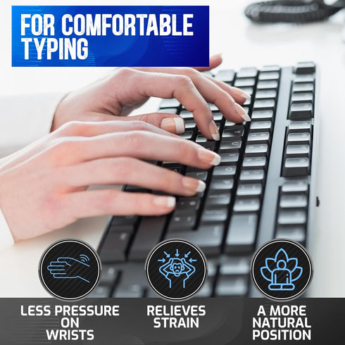 Computer Keyboard Feet Replacement 2 Pcs - Rubber Grip Small Ergonomic Tilt Stand Clips to Prop Up Keyboard Legs - for Logitech K120, K260, K270, ...